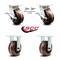 Service Caster 5 Inch Kingpinless High Temp Phenolic Wheel Caster Swivel Locks 2 Rigid, 2PK SCC-KP30S520-PHRHT-BSL-2-R-2 - alternate 4